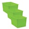 Teacher Created Resources Storage Bin, Plastic, Lime Green, 3 PK 20429 - alternate 1
